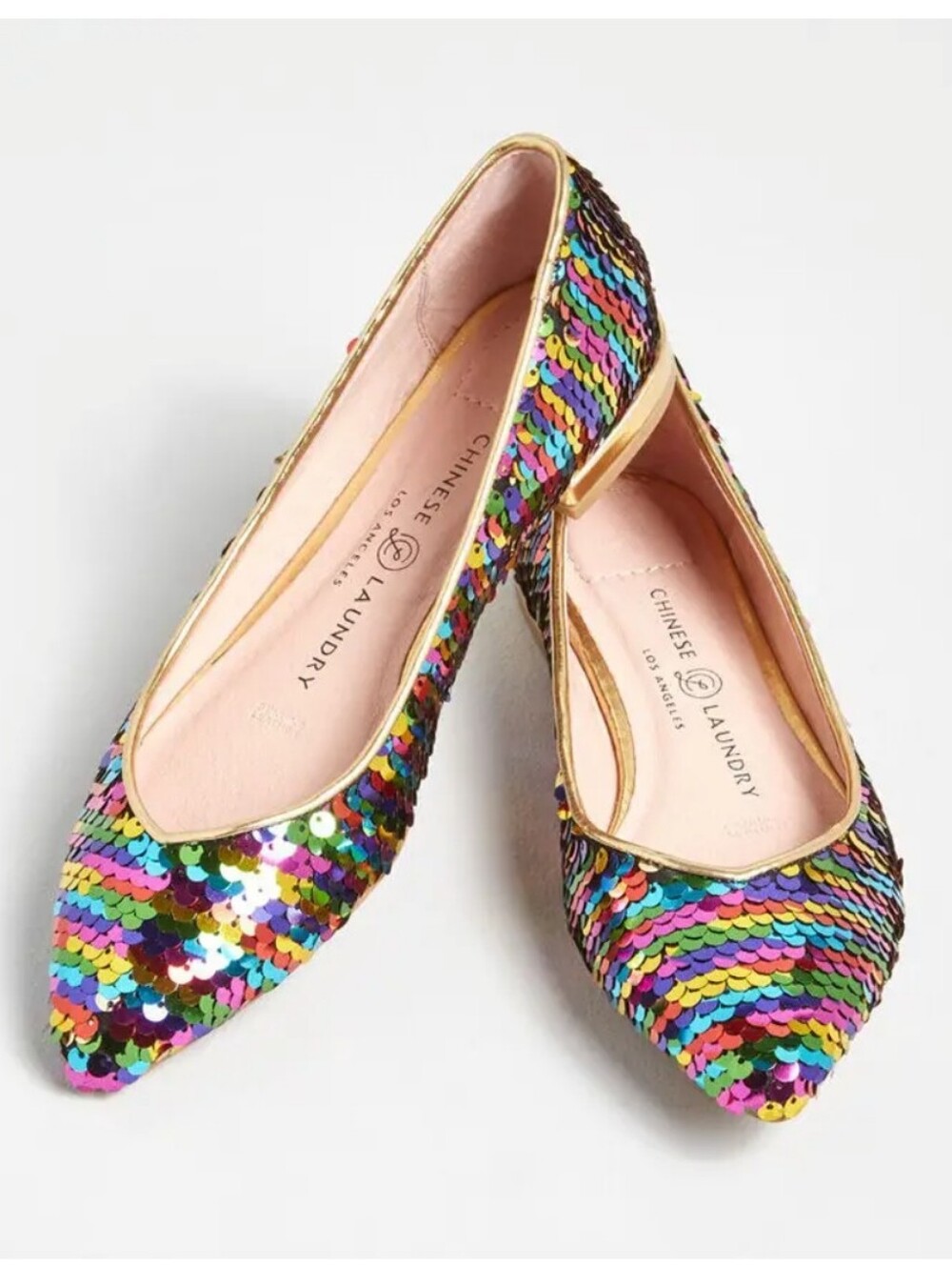 NIB Chinese Laundry Multicolor Sequin Pointed Ballet Gavin Flats